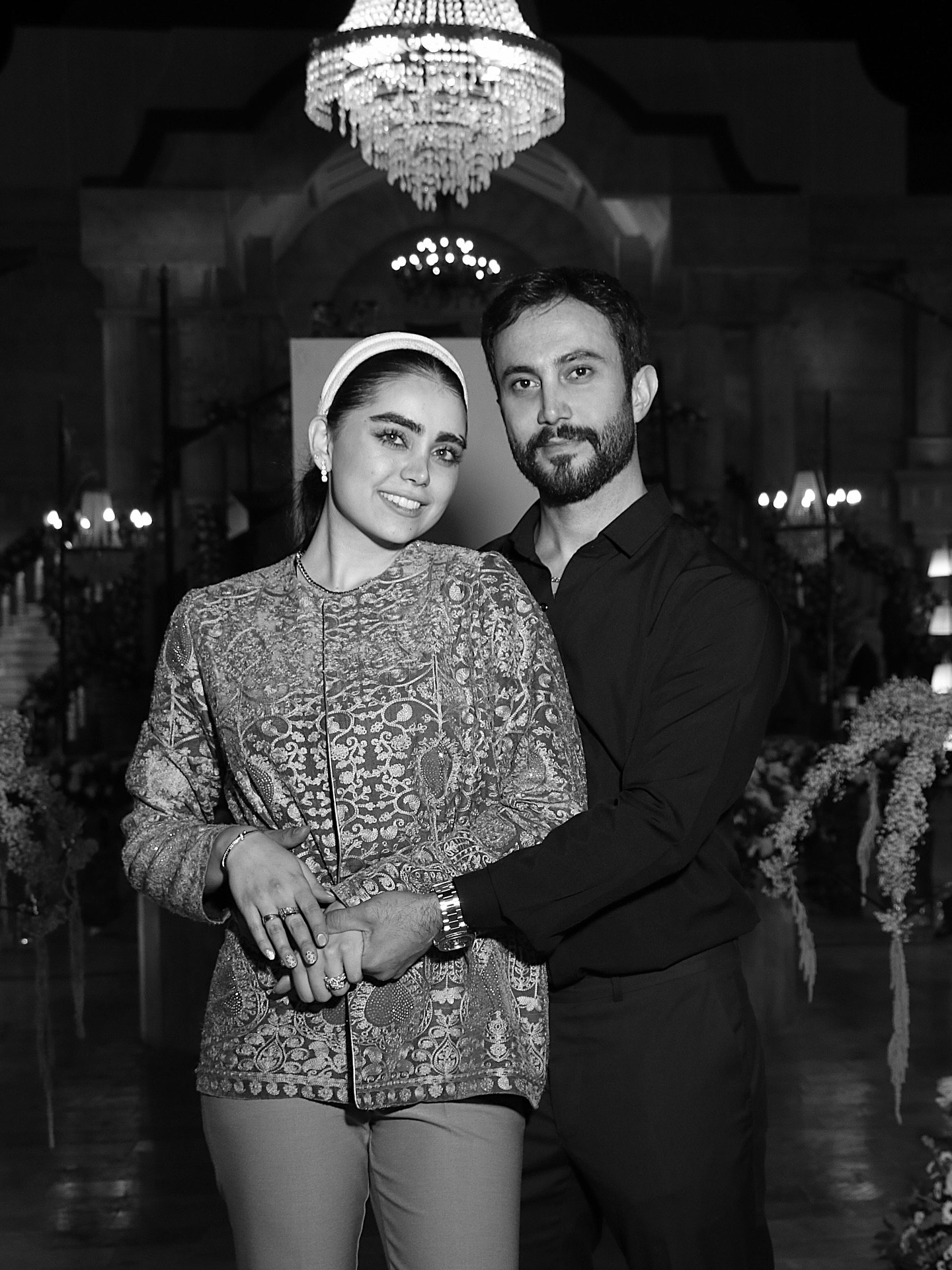 امید موذنی و همسرش