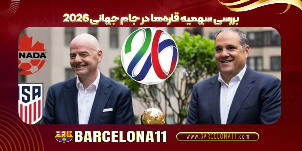 بررسی سهمیه قاره‌ها در جام جهانی ۲۰۲۶